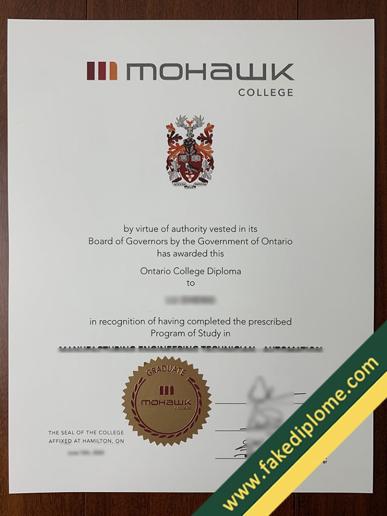 fake Mohawk College diploma, Mohawk College fake degree, fake Mohawk College certificate