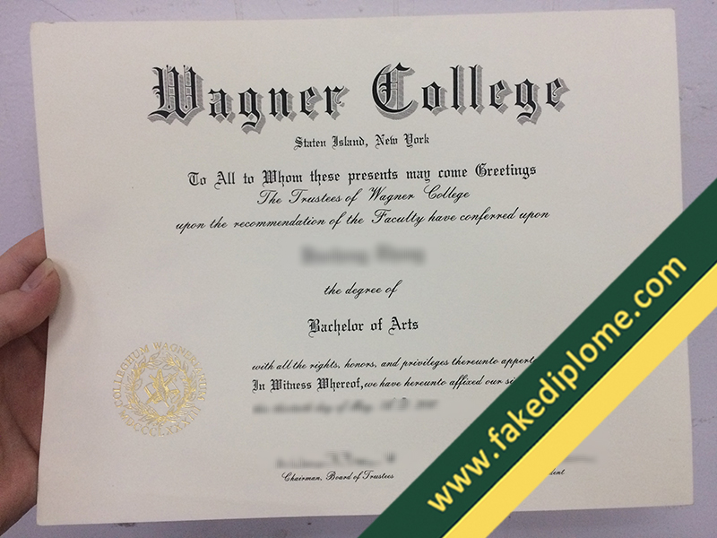 fake Wagner College diploma, Wagner College fake degree, Wagner College fake certificate
