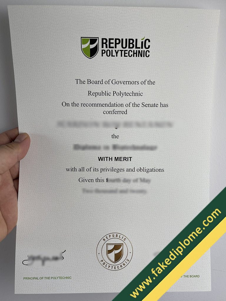 fake Republic Polytechnic diploma, Republic Polytechnic fake degree, Republic Polytechnic fake certificate