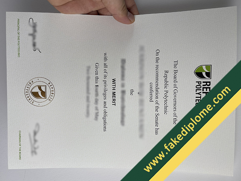 fake Republic Polytechnic diploma, Republic Polytechnic fake certificate