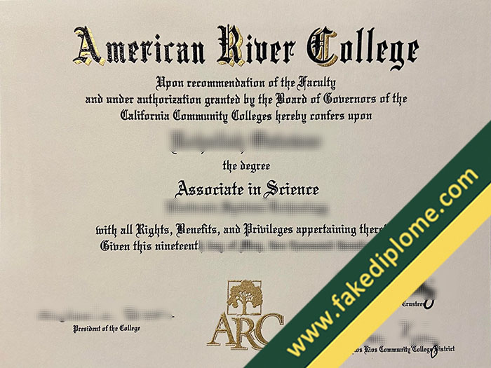 fake American River College diploma, fake American River College degree, fake American River College certificate