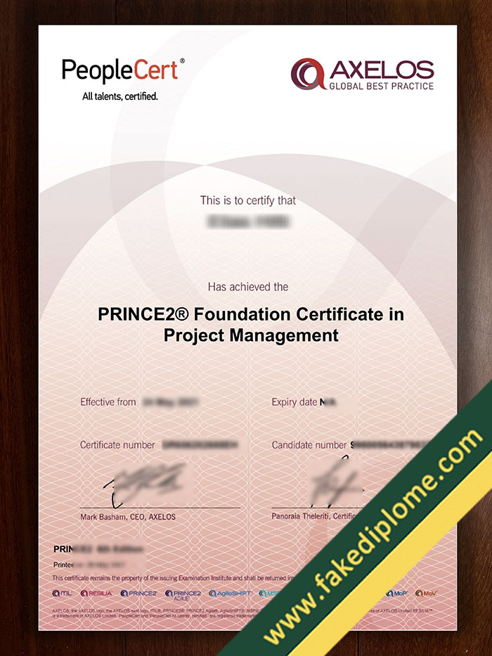 Prince2 Foundation certificate Prince2 Foundation certificate Where to Buy Axelos Prince2 Foundation Fake Certificate Online?