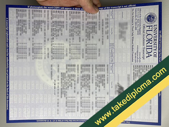 University of Florida diploma, University of Florida fake degree, University of Florida transcript