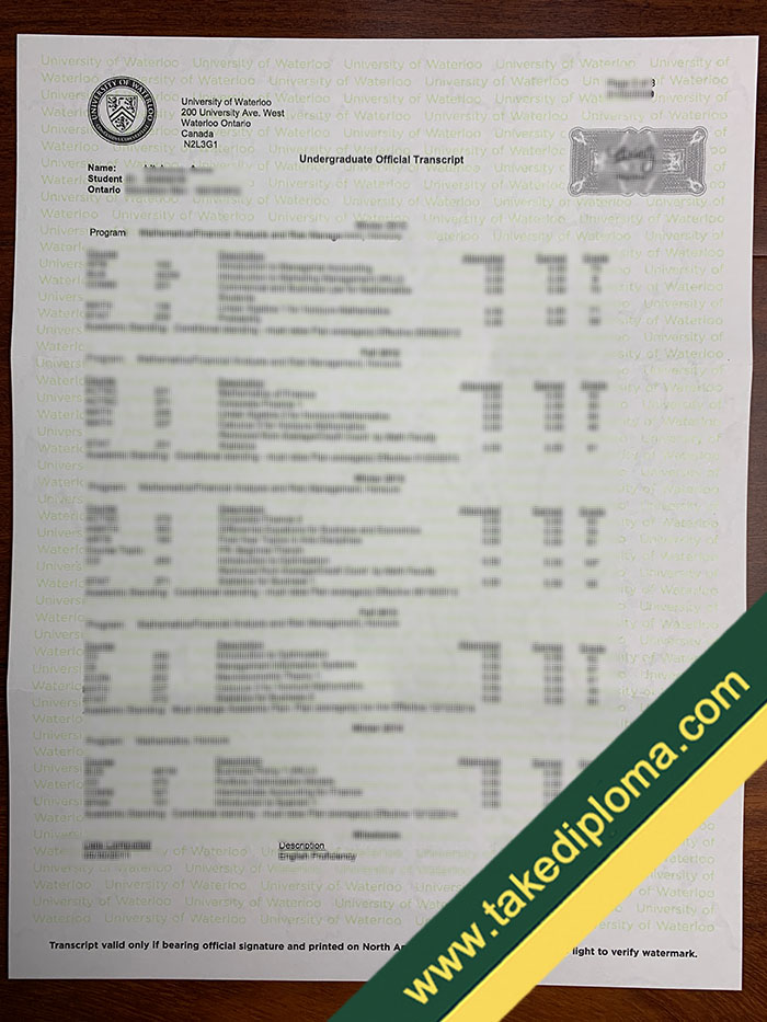 University of Waterloo transcript University of Waterloo transcript University of Waterloo Transcript Sample, Buy Fake Diploma