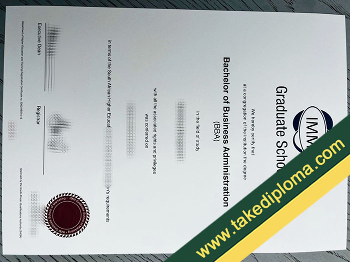 IMM Graduate School diploma, IMM Graduate School fake degree, IMM Graduate School fake certificate