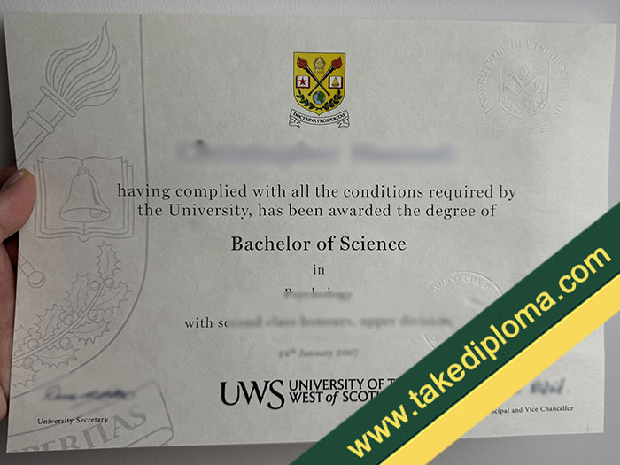 University of the West of Scotland fake diploma, University of the West of Scotland fake degree, University of the West of Scotland fake transcript