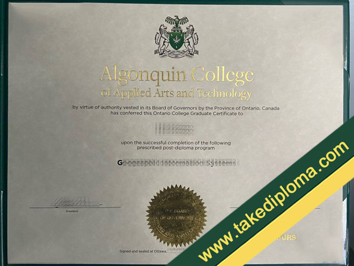 Algonquin College diploma, Algonquin College fake degree, Algonquin College certificate