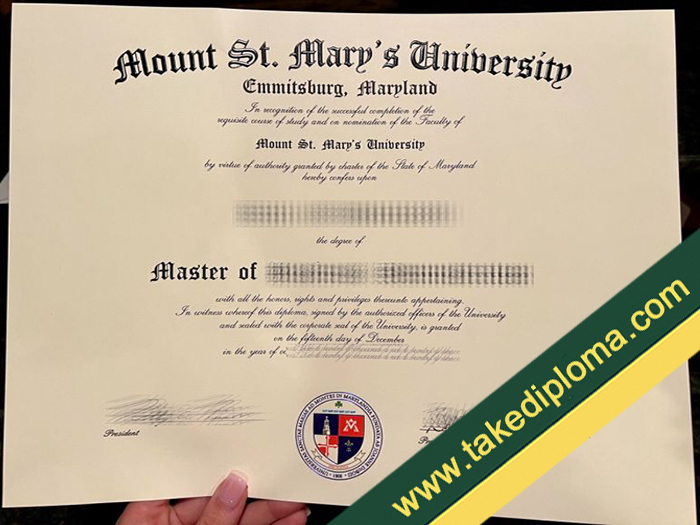 Mount St. Mary's University fake diploma, Mount St. Mary's University degree, Mount St. Mary's University certificate