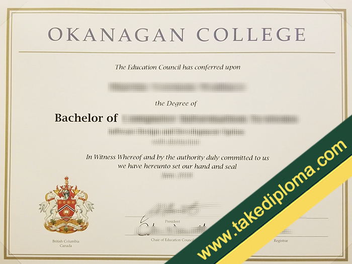 Okanagan College fake diploma, Okanagan College fake degree, Okanagan College certificate