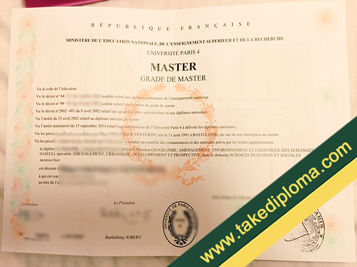 Université Paris-Sorbonne diploma, Université Paris-Sorbonne fake degree, Université Paris-Sorbonne fake certificate