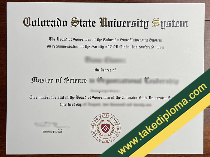 Colorado State University Global diploma, Colorado State University Global fake degree, Colorado State University Global certificate