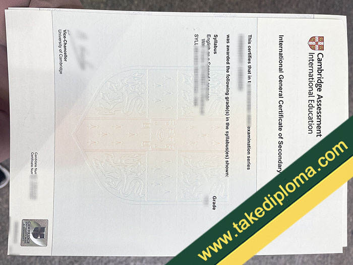 IGCSE fake certificate, IGCSE diploma sample, IGCSE certificate example