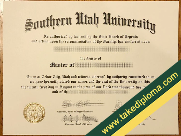 Southern Utah University diploma, Southern Utah University fake degree, Southern Utah University certificate