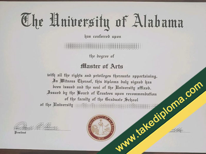University of Alabama diploma, University of Alabama fake degree, University of Alabama fake transcript