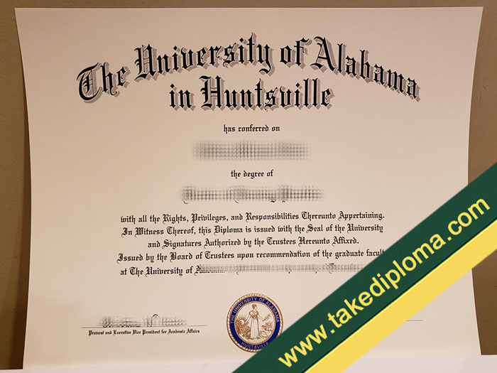 University of Alabama in Huntsville diploma, University of Alabama in Huntsville fake degree, University of Alabama in Huntsville certificate