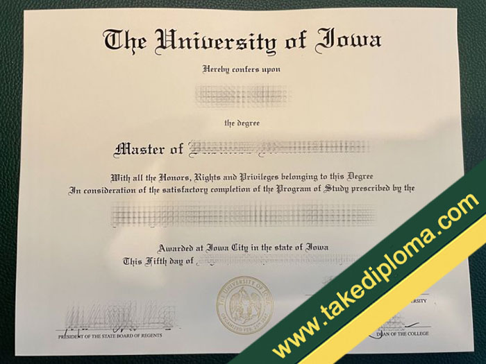 University of Iowa diploma, University of Iowa fake degree, University of Iowa certificate