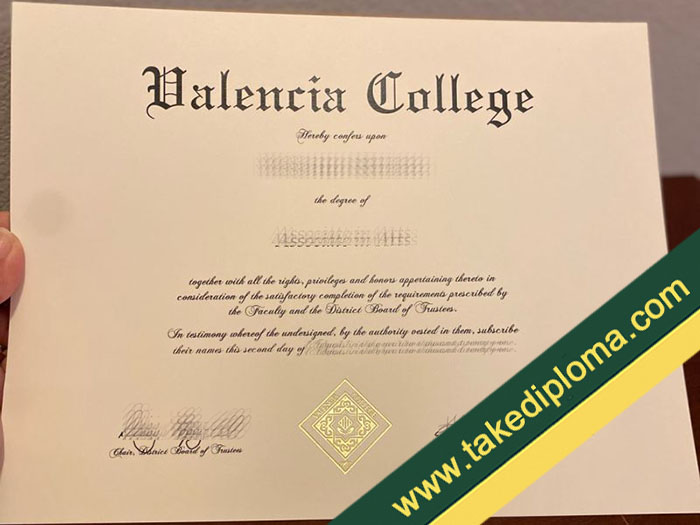 Valencia College fake diploma, Valencia College degree, Valencia College certificate