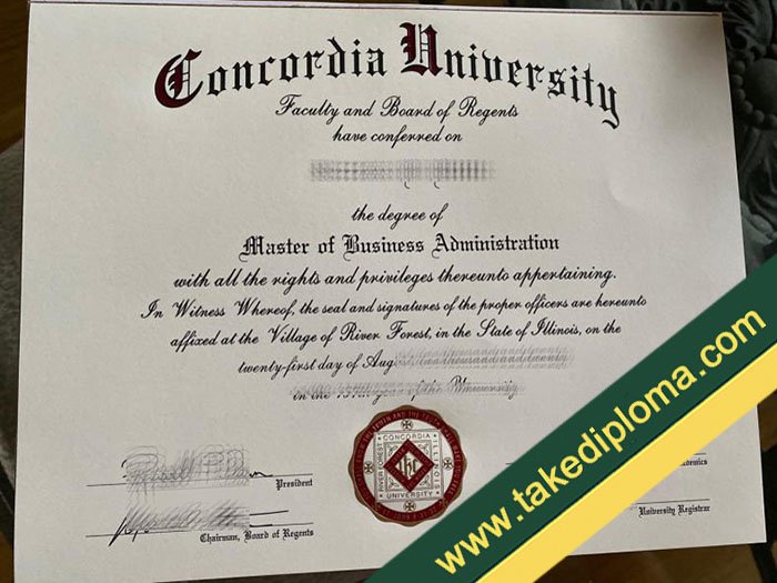 Concordia University Chicago diploma, Concordia University Chicago fake degree, Concordia University Chicago fake transcript