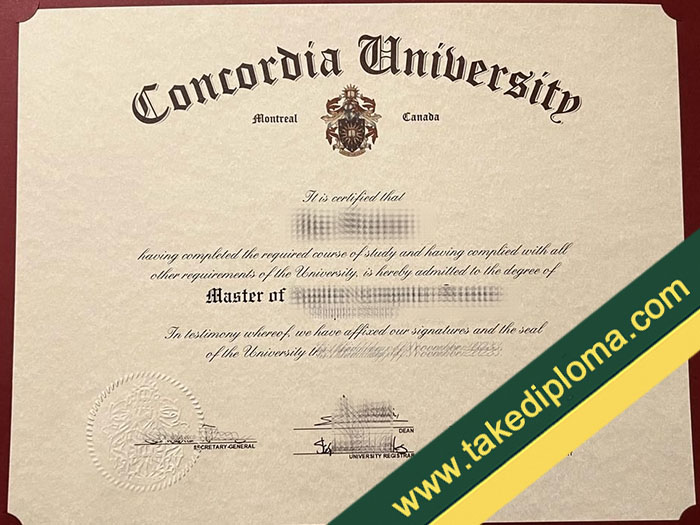 Concordia University DIPLOMA, Concordia University fake degree, Concordia University fake transcript