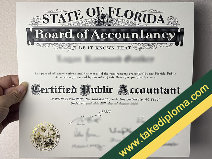 Florida CPA diploma, Florida CPA fake certificate, Florida CPA fake diploma