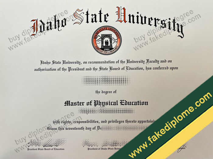 Idaho State University diploma, Idaho State University fake degree, Idaho State University certificate