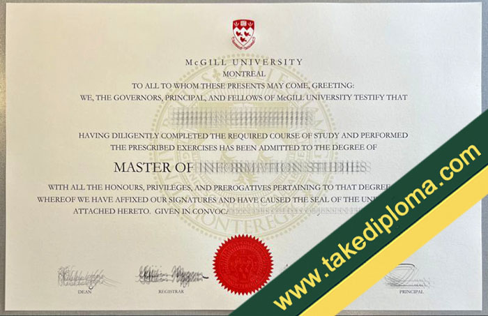 McGill University diploma, McGill University fake degree, McGill University certificate