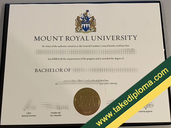 Mount Royal University diploma, Mount Royal University fake degree, Mount Royal University certificate