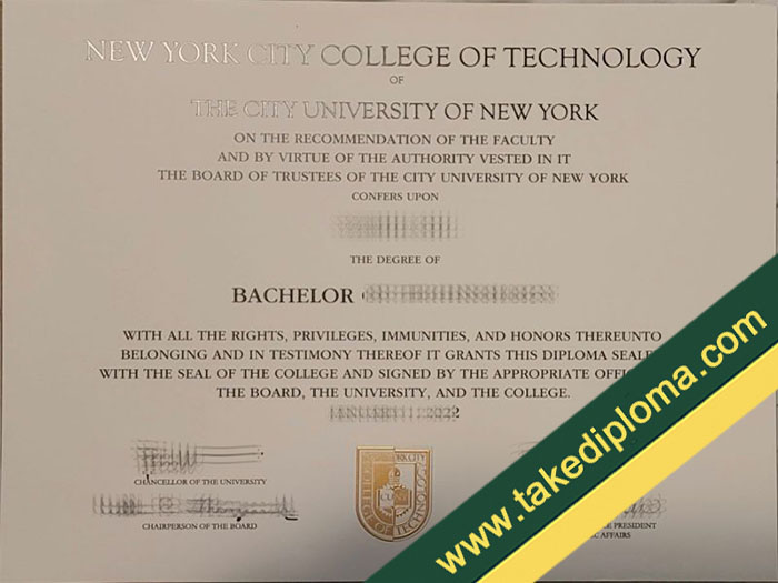 New York City College of Technology diploma, New York City College of Technology fake degree, New York City College of Technology certificate