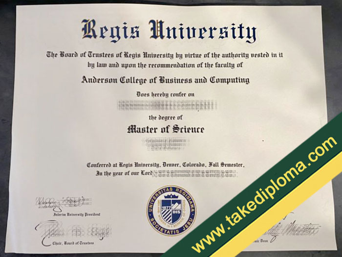 Regis University diploma, Regis University fake degree, Regis University fake certificate