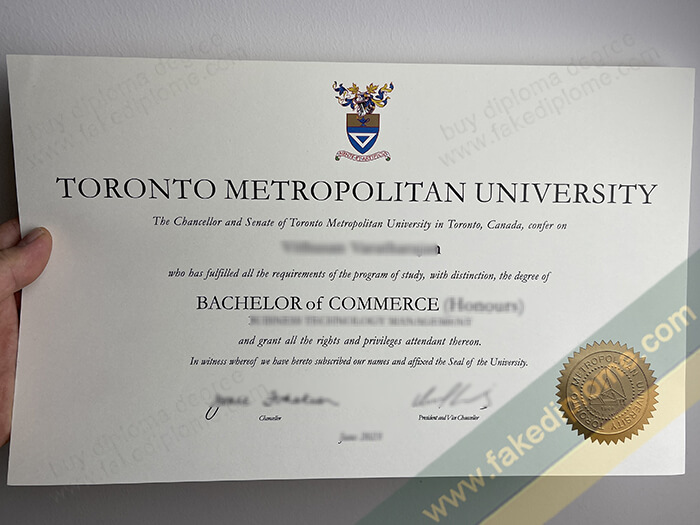 Toronto Metropolitan University diploma, Toronto Metropolitan University fake degree, Toronto Metropolitan University certificate