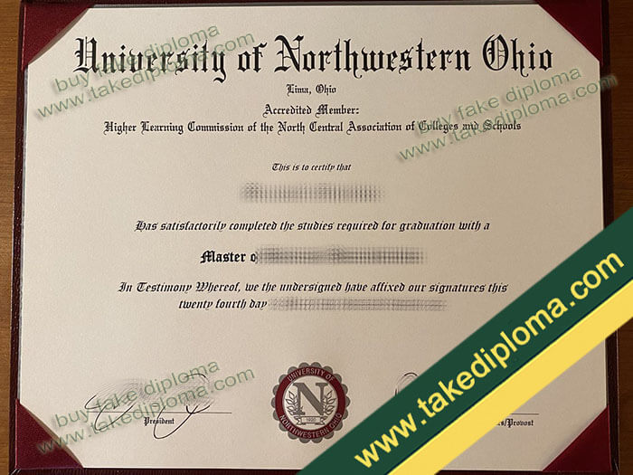 University of Northwestern Ohio diploma, University of Northwestern Ohio fake degree, University of Northwestern Ohio certificate