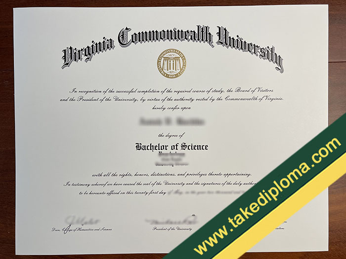 Virginia Commonwealth University diploma, Virginia Commonwealth University fake degree, Virginia Commonwealth University fake transcript