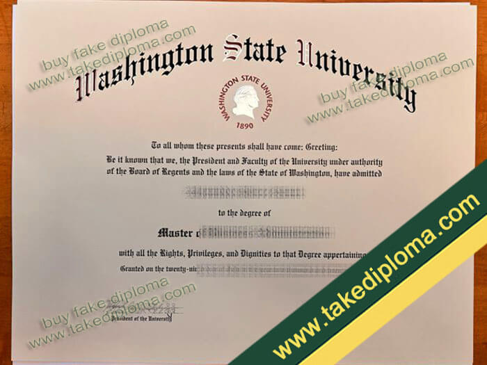 Washington State University diploma, Washington State University fake degree, Washington State University certificate