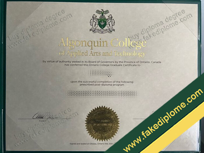 Algonquin College diploma, Algonquin College degree, Algonquin College certificate