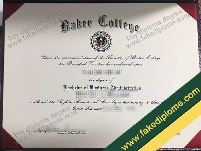 Baker College diploma, Baker College degree, Baker College certificate