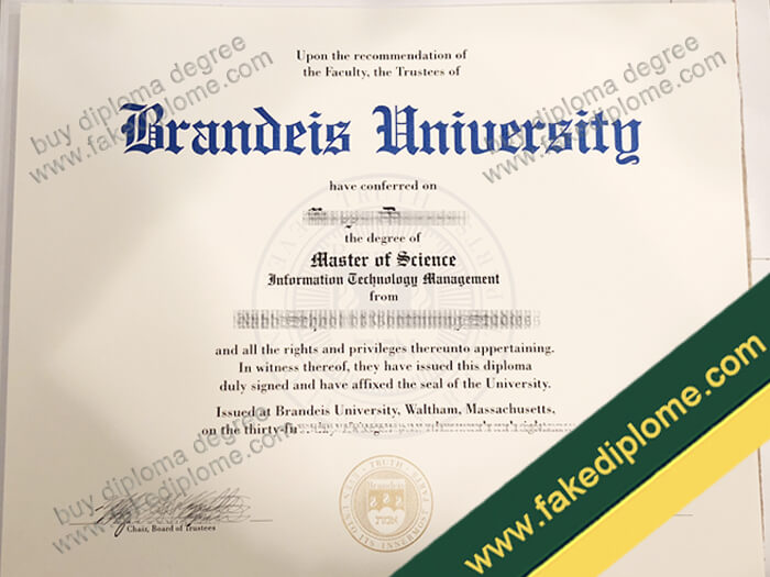 Brandeis University diploma, Brandeis University fake degree, Brandeis University certificate