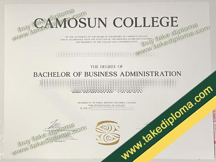 Camosun College diploma, Camosun College degree, Camosun College fake certificate