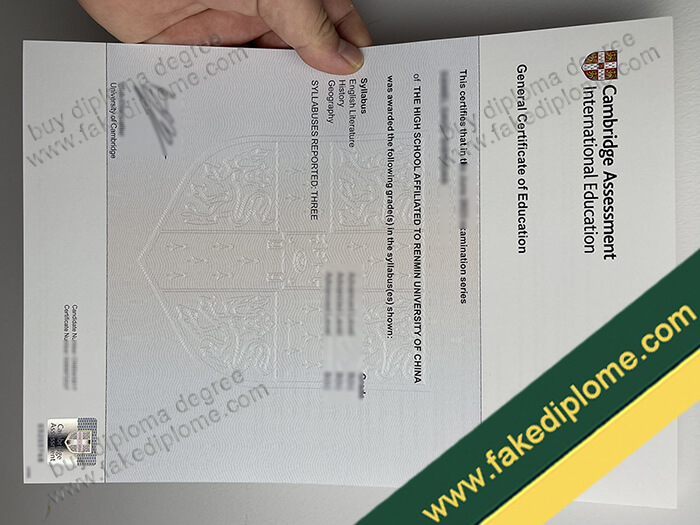 GCE A Level fake diploma, GCE certificate, GCE diploma