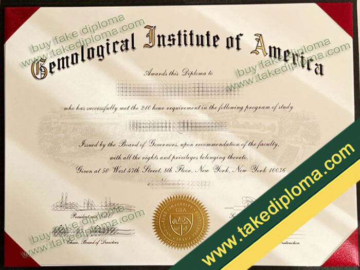 Gemological Institute of America diploma, Gemological Institute of America certificate sample,