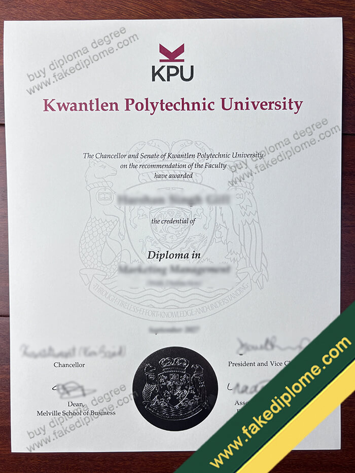 Kwantlen Polytechnic University diploma, Kwantlen Polytechnic University degree, Kwantlen Polytechnic University certificate