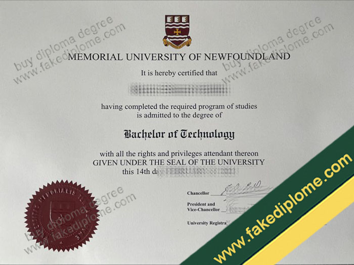 Memorial University of Newfoundland diploma, Memorial University of Newfoundland degree, Memorial University of Newfoundland certificate