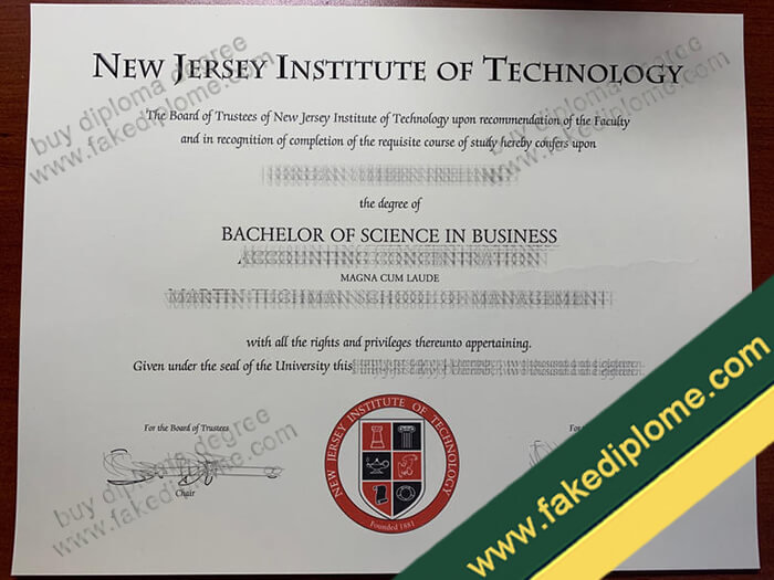 New Jersey Institute of Technology diploma sample example