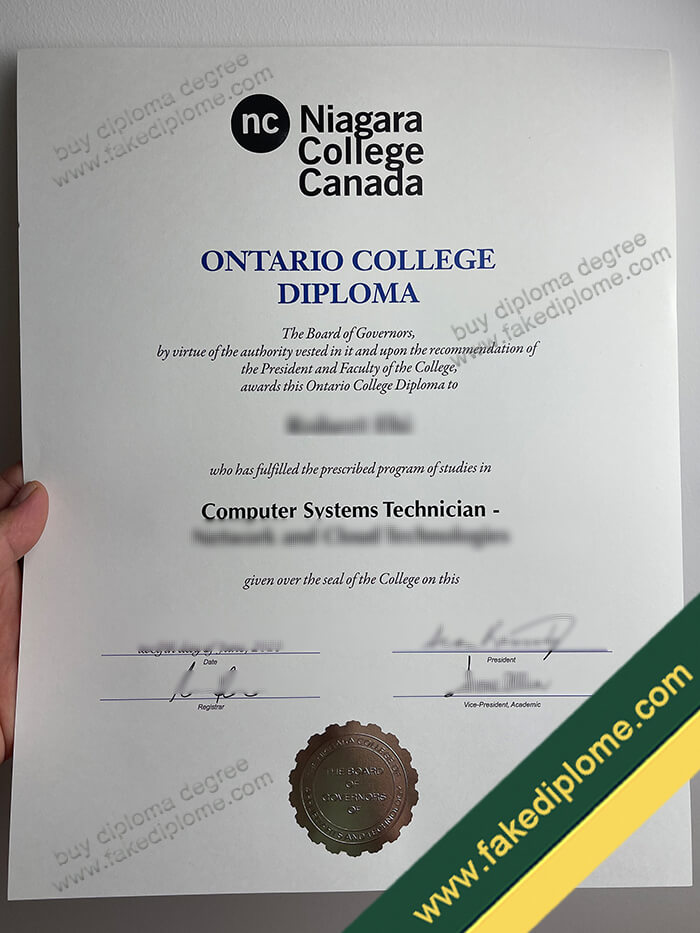 Niagara College diploma, Niagara College degree, Niagara College fake certificate