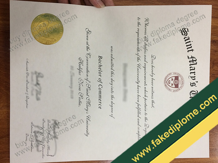 Saint Mary's University diploma, Saint Mary's University degree, Saint Mary's University certificate