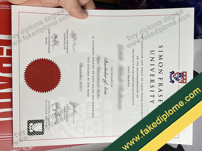 SFU diploma for sale, SFU certificate sample, SFU fake degree