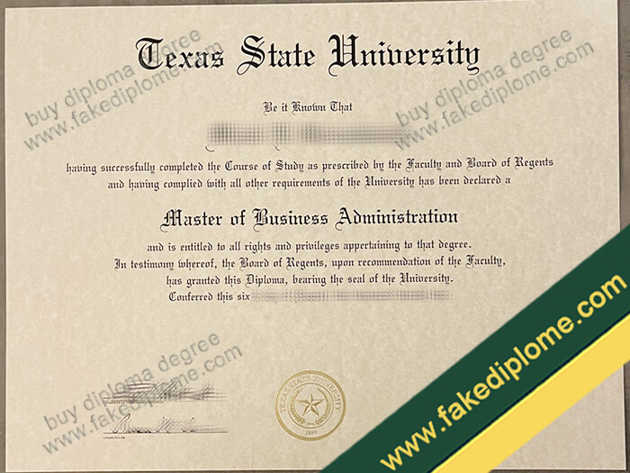 Texas State University diploma, Texas State University fake degree, Texas State University certificate