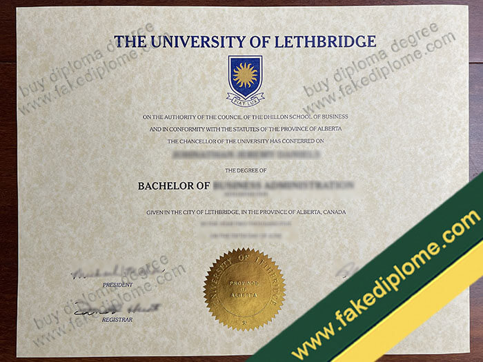 University of Lethbridge diploma, University of Lethbridge degree, University of Lethbridge certificate