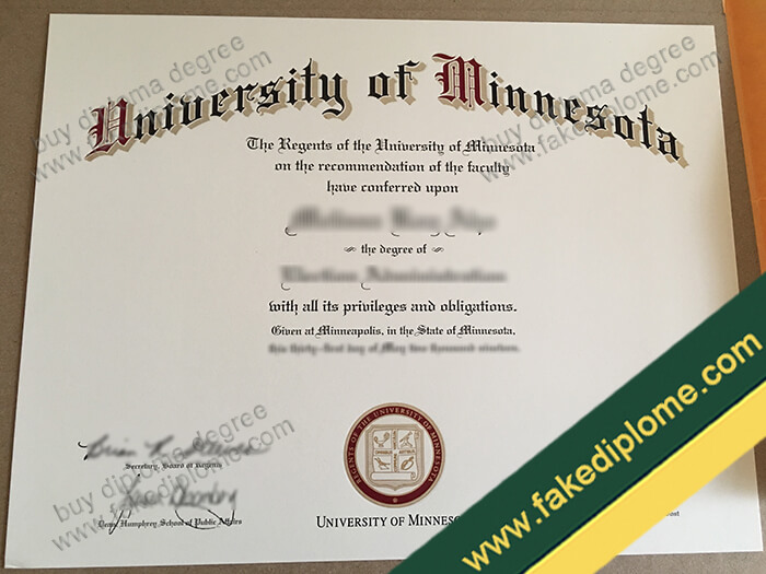 University of Minnesota diploma, University of Minnesota fake degree, University of Minnesota certificate