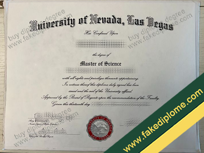 The University of Nevada, Las Vegas diploma, The University of Nevada, Las Vegas degree, The University of Nevada, Las Vegas certificate