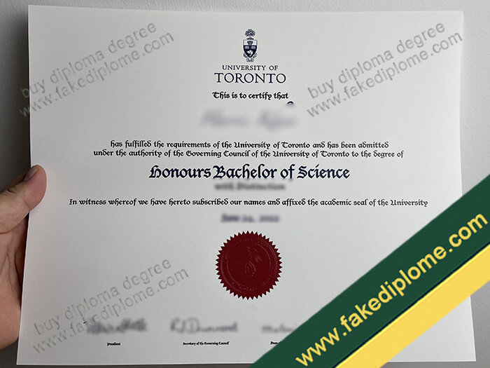 University of Toronto diploma, University of Toronto degree, University of Toronto certificate
